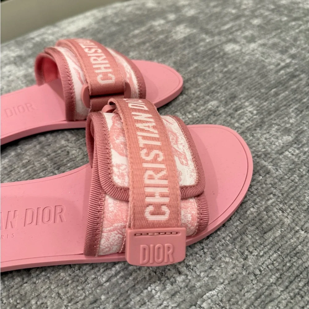 Christian Dior Pink Slide Sandals - Picture 6 of 9